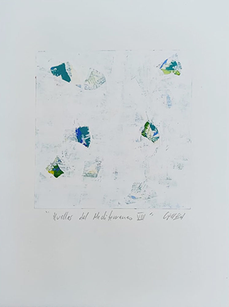 ANTONIO CAMBA · HUELLAS DEL MEDITERRANEO VIII — Acrílico sobre papel · 30×40 cm · 2018