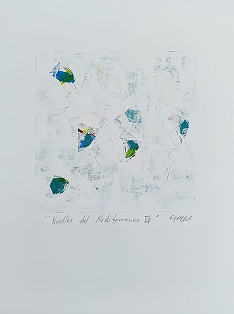 ANTONIO CAMBA · HUELLAS DEL MEDITERRANEO VII — Acrílico sobre papel · 30×40 cm · 2018