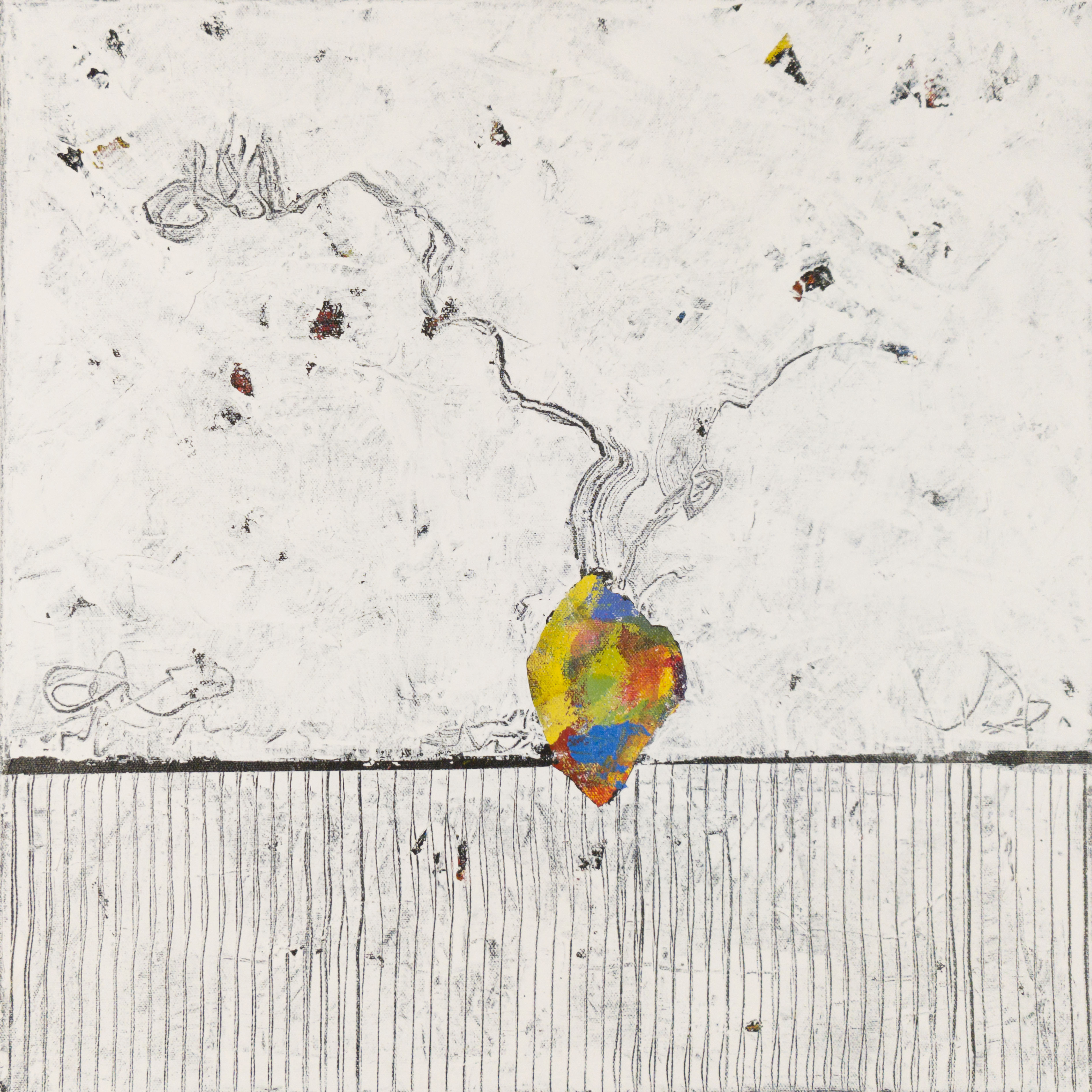 Obra de la serie Semillas de Antonio Camba.